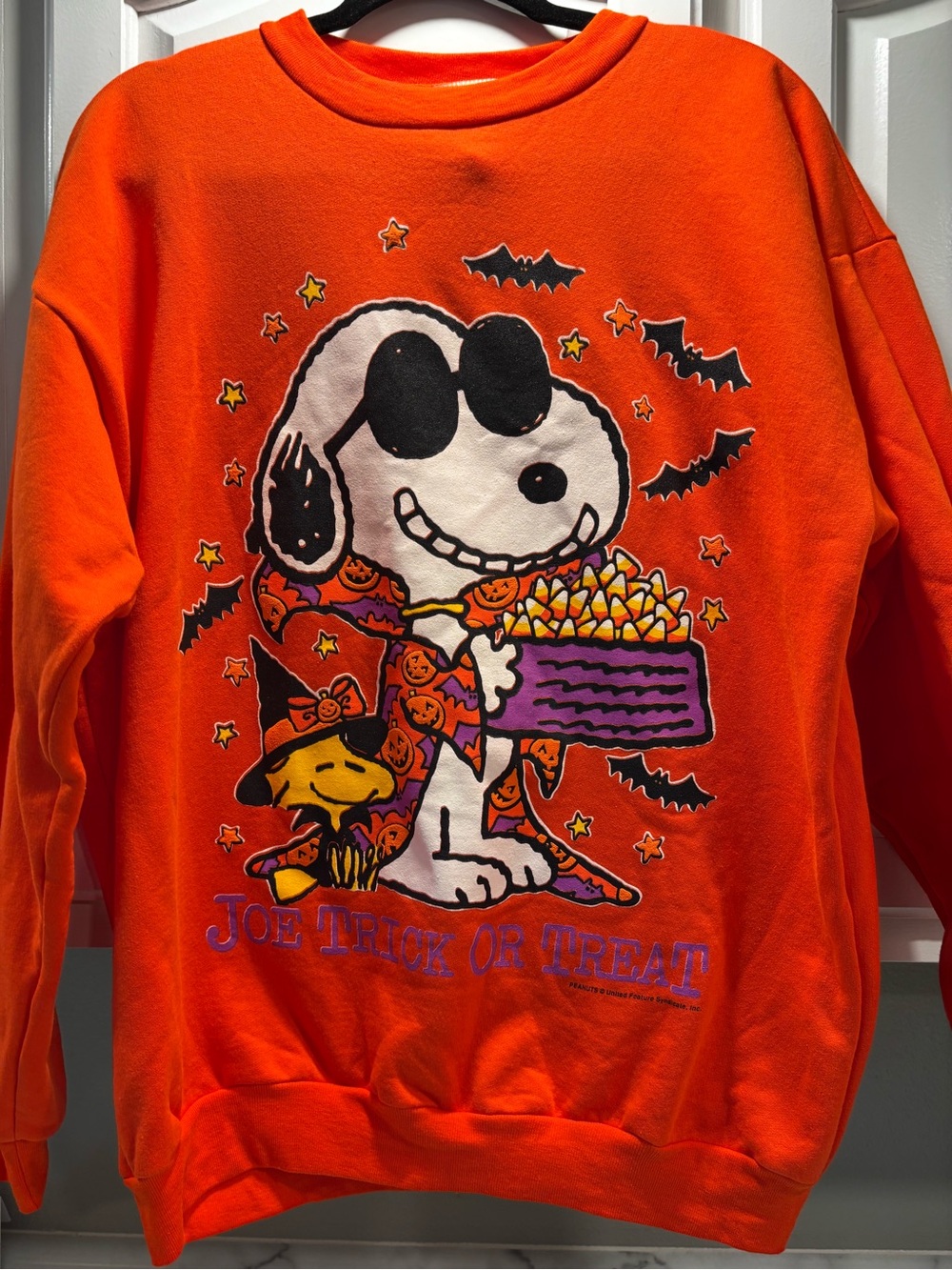 Vintage Snoopy, Peanuts Orange Halloween Snoopy & Woodstock sweatshirt
